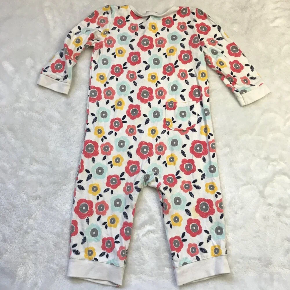 Gymboree Knit One Piece Outfit Baby Size‎ 12-18M Multicolor Floral Print Cotton